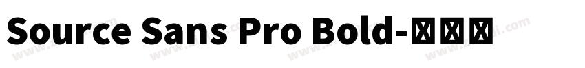 Source Sans Pro Bold字体转换